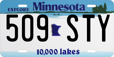 MN license plate 509STY