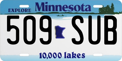 MN license plate 509SUB