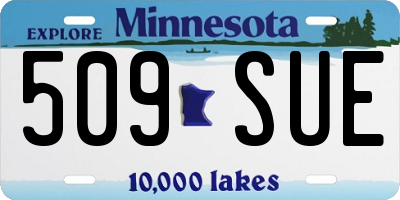 MN license plate 509SUE