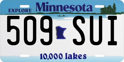 MN license plate 509SUI