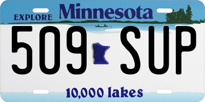 MN license plate 509SUP