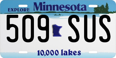 MN license plate 509SUS