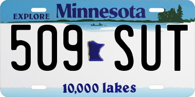 MN license plate 509SUT