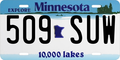 MN license plate 509SUW