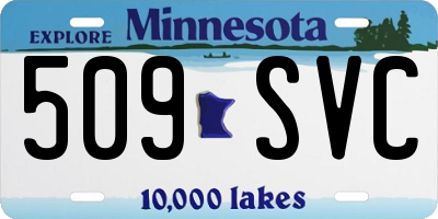 MN license plate 509SVC