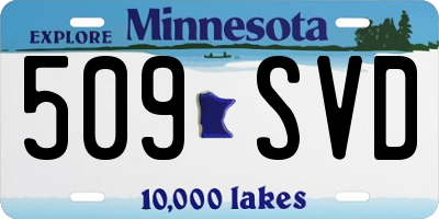 MN license plate 509SVD
