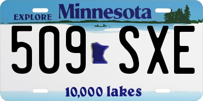 MN license plate 509SXE