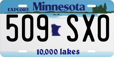 MN license plate 509SXO
