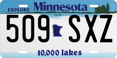MN license plate 509SXZ