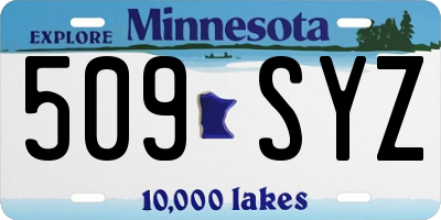 MN license plate 509SYZ