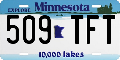 MN license plate 509TFT