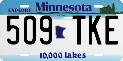 MN license plate 509TKE