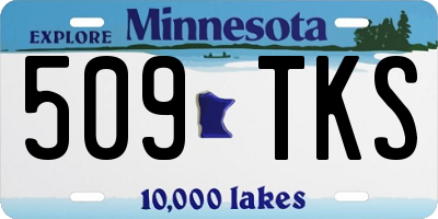 MN license plate 509TKS