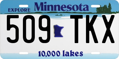 MN license plate 509TKX