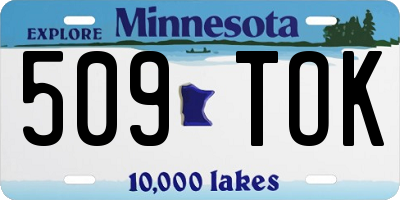 MN license plate 509TOK
