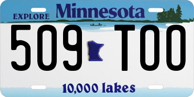 MN license plate 509TOO