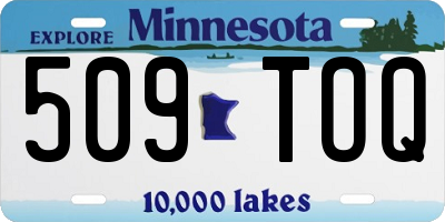 MN license plate 509TOQ
