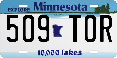 MN license plate 509TOR