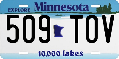 MN license plate 509TOV