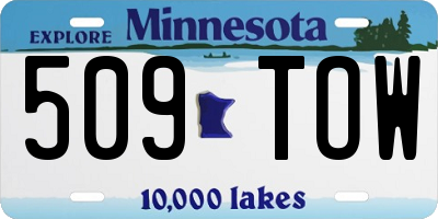 MN license plate 509TOW