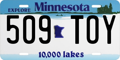 MN license plate 509TOY