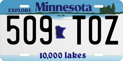 MN license plate 509TOZ