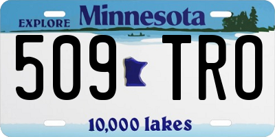 MN license plate 509TRO