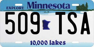 MN license plate 509TSA