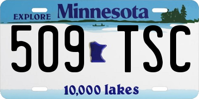 MN license plate 509TSC