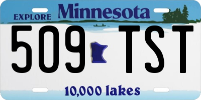MN license plate 509TST