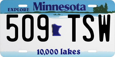 MN license plate 509TSW