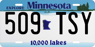 MN license plate 509TSY