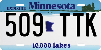 MN license plate 509TTK