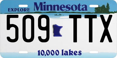 MN license plate 509TTX