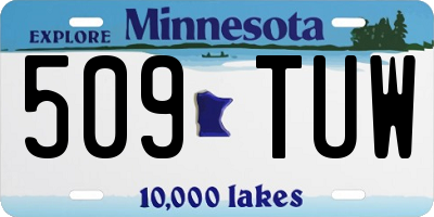 MN license plate 509TUW