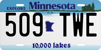 MN license plate 509TWE