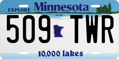 MN license plate 509TWR