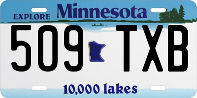 MN license plate 509TXB