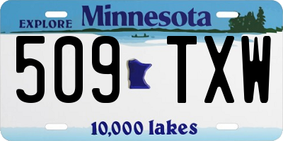 MN license plate 509TXW