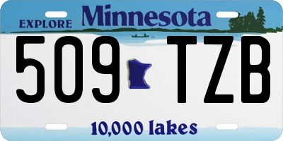 MN license plate 509TZB