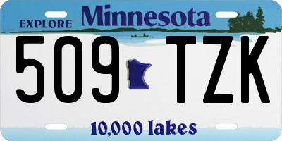 MN license plate 509TZK