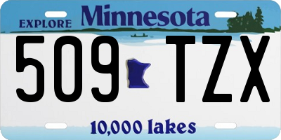 MN license plate 509TZX