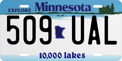 MN license plate 509UAL
