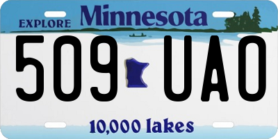 MN license plate 509UAO