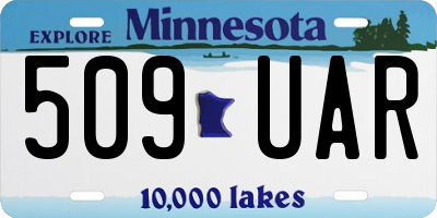 MN license plate 509UAR