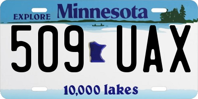 MN license plate 509UAX