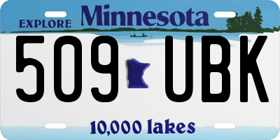MN license plate 509UBK