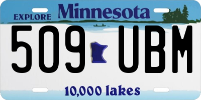 MN license plate 509UBM