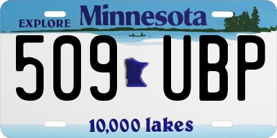 MN license plate 509UBP