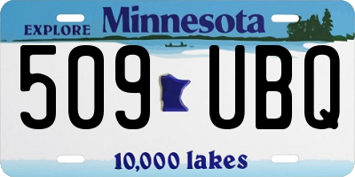 MN license plate 509UBQ